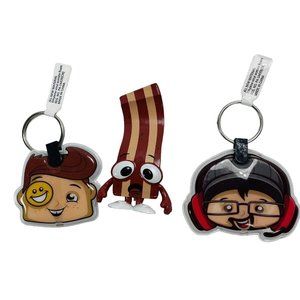 FGTeeV The Big Fig Season 1 Derpy And Duddy Blue Light & Bacon Figure Lot Of 3